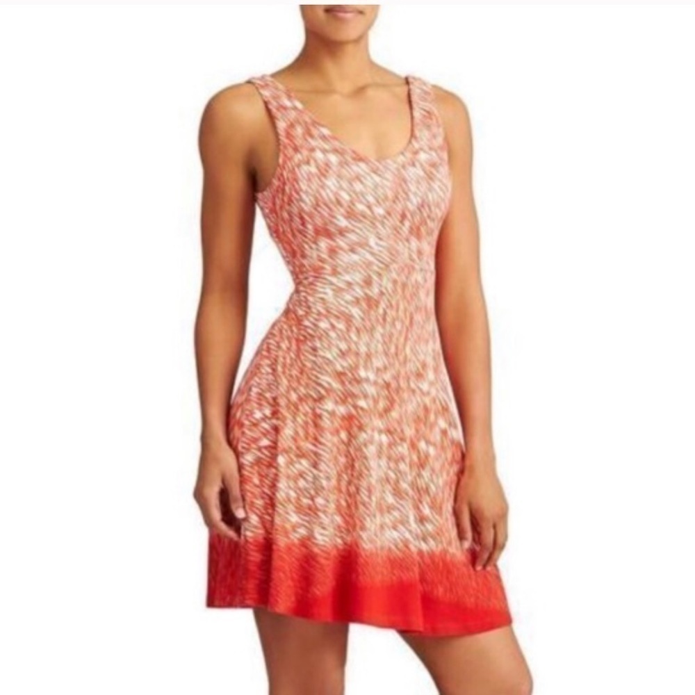ATHLETA reef print yoga dress orange sz S